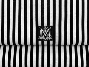 Convertible Clutch - Vertical Stripes  Black and White