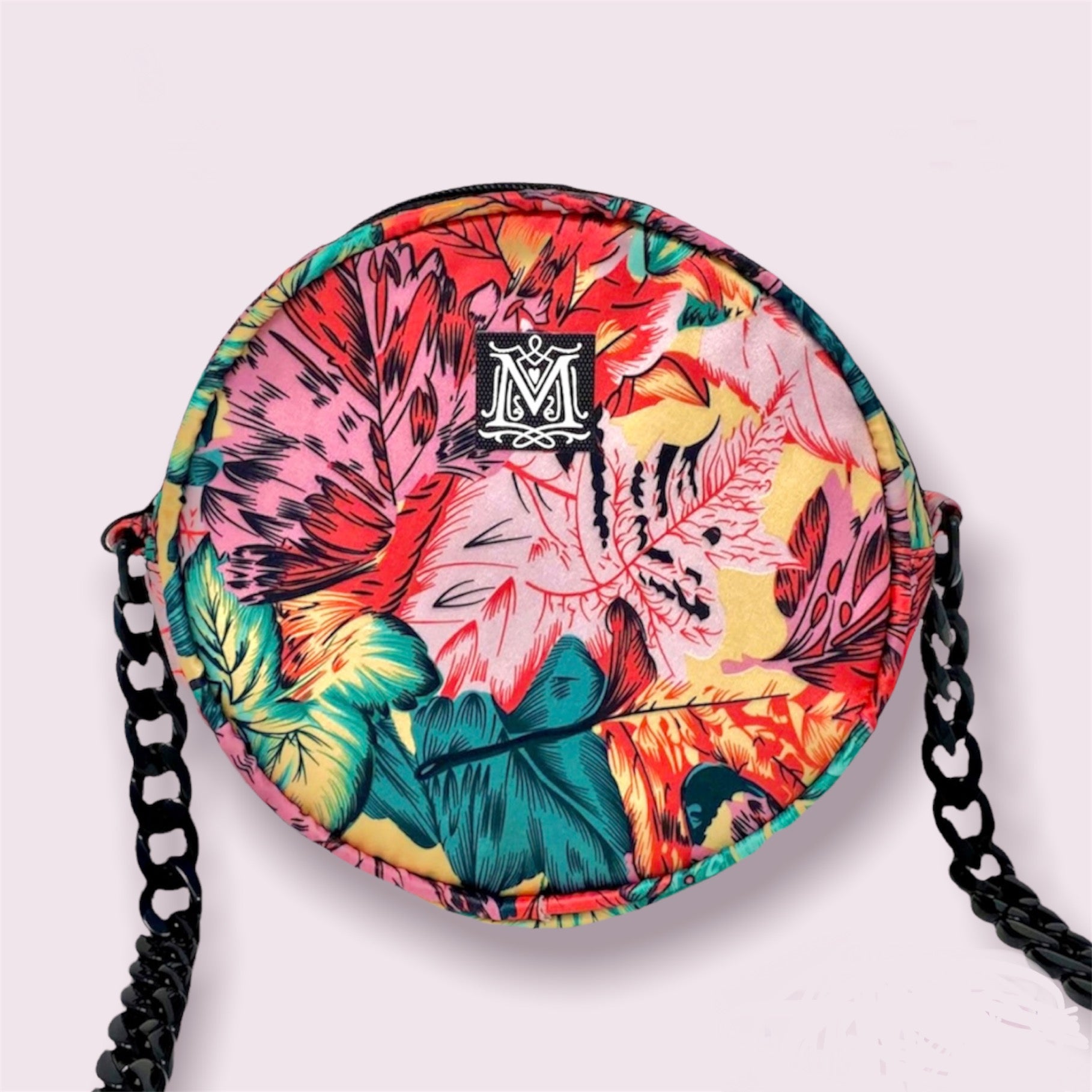 Round Crossbody - Tropical Bird Canvas